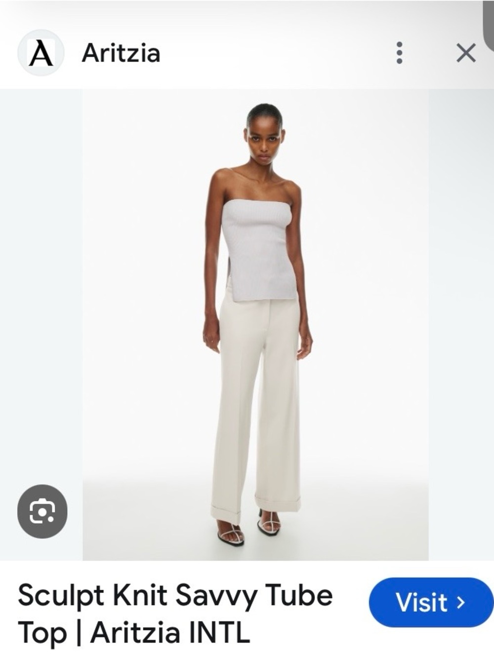 Aritzia Sculpt Knit Savvy Tube Top in Black